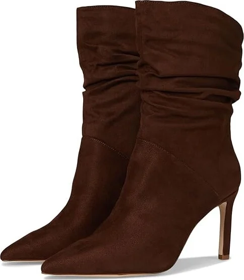 Jessica Simpson Elisiti Scrunch Bootie Women's Boots Walnut : 10 M, Suede