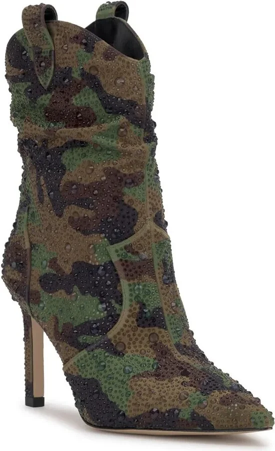Green/Brown Camo Print Synthetic