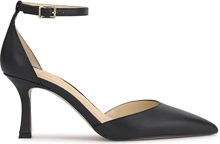 Jessica Simpson Foxena Pointed Toe Ankle Strap Pump High Women's Heels Black : 8 M, Leather/Rubber - Image 6