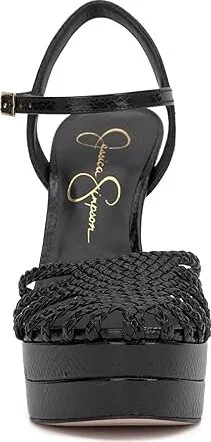 Jessica Simpson Inaia Women's Sandals Black : 9.5 M, Leather - Image 5