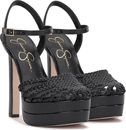 Jessica Simpson Inaia Women's Sandals Black : 9.5 M, Leather