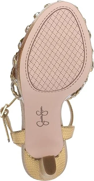 Jessica Simpson Inaia Women's Sandals Silver/Gold : 9 M, Leather - Image 3