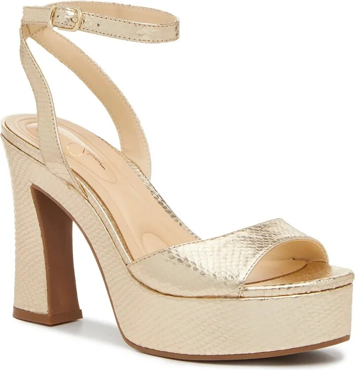 Gold Metallic Snake Print Synthetic