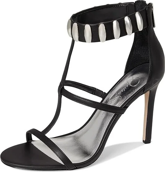 Jessica Simpson Juniya Studded Heeled Sandals Women's Sandals Gold : 8.5 M, Synthetic - Image 11