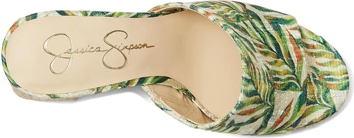 Jessica Simpson Kameena Mule Platform Sandals Women's Sandals Green : 8 M, Leather - Image 2