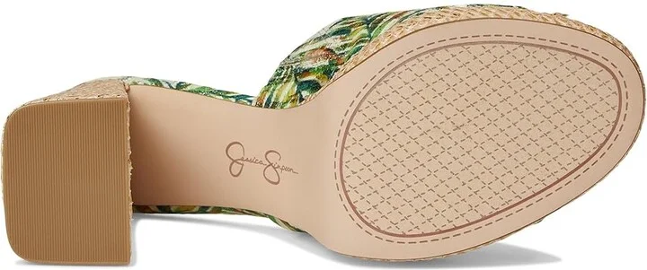 Jessica Simpson Kameena Mule Platform Sandals Women's Sandals Green : 8 M, Leather - Image 3