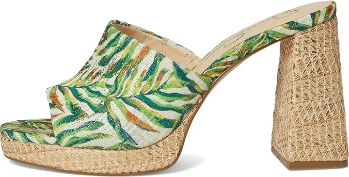 Jessica Simpson Kameena Mule Platform Sandals Women's Sandals Green : 8 M, Leather - Image 6