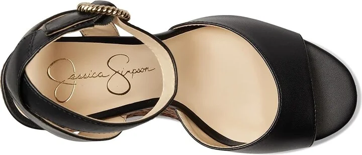 Jessica Simpson Kamindi Espadrille Wedge Women's Sandals Black : 9 M, Canvas/Rubber/Synthetic - Image 2