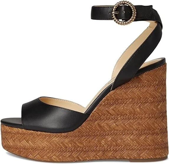 Jessica Simpson Kamindi Espadrille Wedge Women's Sandals Black : 9 M, Canvas/Rubber/Synthetic - Image 6