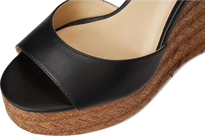 Jessica Simpson Kamindi Espadrille Wedge Women's Sandals Black : 9 M, Canvas/Rubber/Synthetic - Image 7