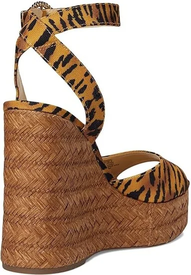 Jessica Simpson Kamindi Espadrille Wedge Women's Sandals Black : 9 M, Canvas/Rubber/Synthetic - Image 10