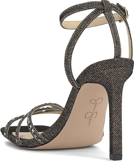 Jessica Simpson Leonah Embellished Strappy Dress Sandal Women's Sandals Bronze/Black : 8.5 M, Rubber/Synthetic - Image 4