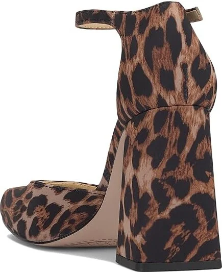 Jessica Simpson Lollah Ankle Strap Block Heel Pump High Women's Heels Natural Leopard : 6 M, Leather/Rubber - Image 4