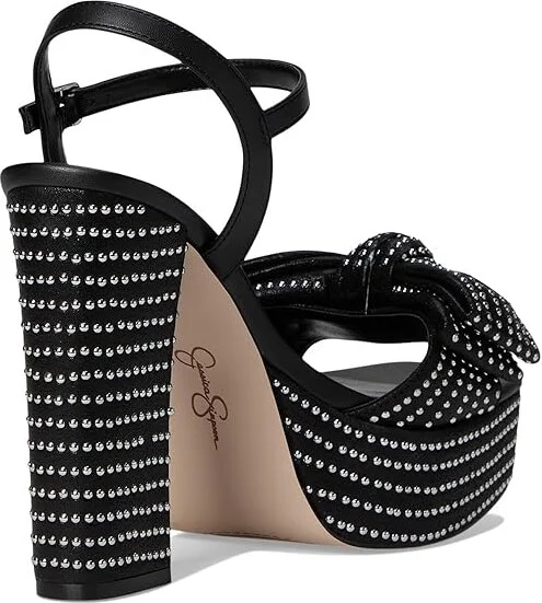 Jessica Simpson Lollien Bow Platform Sandals Women's Sandals Black : 12 M, Synthetic - Image 4