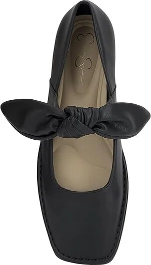 Jessica Simpson Lysute Knotted Strap Ballet Flat Women's Flat Shoes Black : 6.5 M, Polyester/Rubber - Image 2