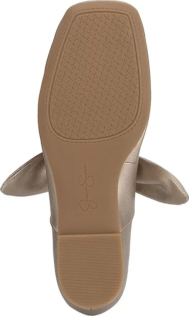 Jessica Simpson Lysute Knotted Strap Ballet Flat Women's Flat Shoes Gold : 6 M, Polyester/Rubber - Image 3