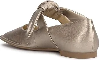 Jessica Simpson Lysute Knotted Strap Ballet Flat Women's Flat Shoes Gold : 6 M, Polyester/Rubber - Image 4