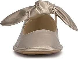 Jessica Simpson Lysute Knotted Strap Ballet Flat Women's Flat Shoes Gold : 6 M, Polyester/Rubber - Image 5