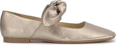 Jessica Simpson Lysute Knotted Strap Ballet Flat Women's Flat Shoes Gold : 6 M, Polyester/Rubber - Image 6
