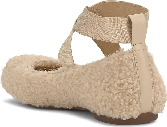 Jessica Simpson Mandalaye Ballet Flat Women's Flat Shoes Natural : 5.5 M, Polyester/Rubber/Shearling - Image 4