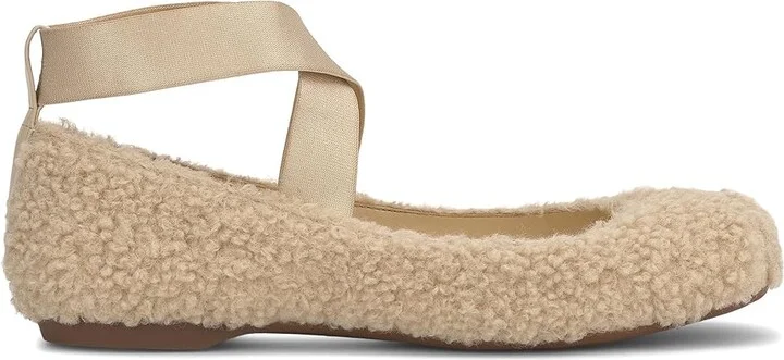 Jessica Simpson Mandalaye Ballet Flat Women's Flat Shoes Natural : 5.5 M, Polyester/Rubber/Shearling - Image 6