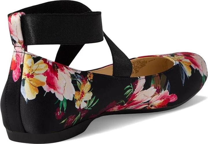 Jessica Simpson Mandalaye Flat Women's Shoes Black Blossom Burst : 5.5 M, Leather - Image 4