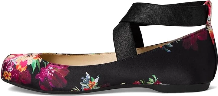 Jessica Simpson Mandalaye Flat Women's Shoes Black Blossom Burst : 5.5 M, Leather - Image 6