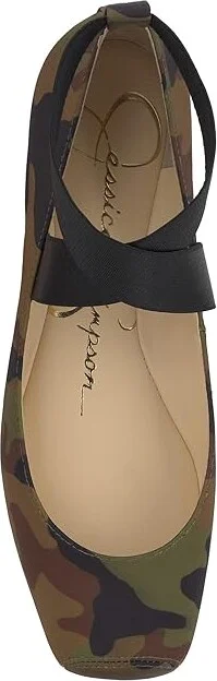 Jessica Simpson Mandalaye Flat Women's Shoes Forest Camo : 7 M, Leather - Image 2