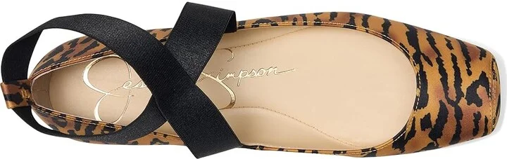 Jessica Simpson Mandalaye Flat Women's Shoes Natural Tiger Print : 8 M, Leather - Image 2