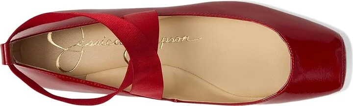 Jessica Simpson Mandalaye Flat Women's Shoes Red Muse : 7.5 M, Leather - Image 2