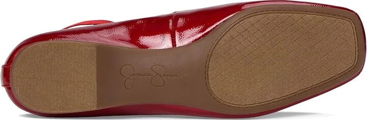 Jessica Simpson Mandalaye Flat Women's Shoes Red Muse : 7.5 M, Leather - Image 3