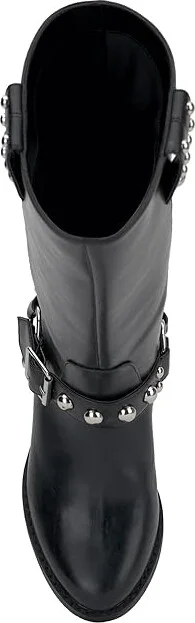 Jessica Simpson Milley Studded Moto Boot Women's Boots Black : 7 M, Leather/Rubber - Image 2