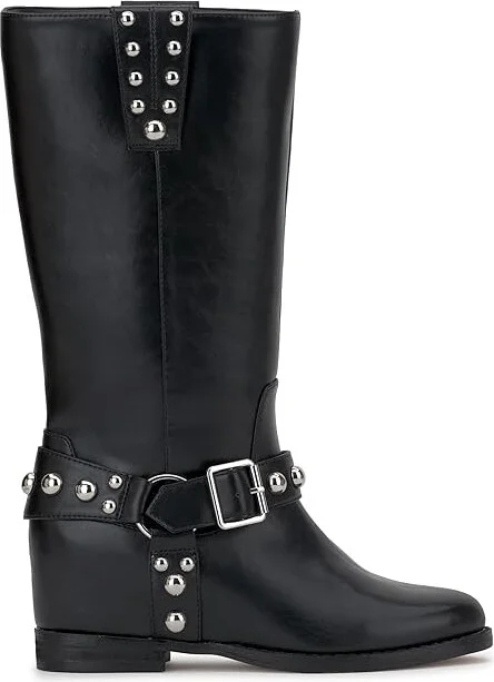 Jessica Simpson Milley Studded Moto Boot Women's Boots Black : 7 M, Leather/Rubber - Image 6