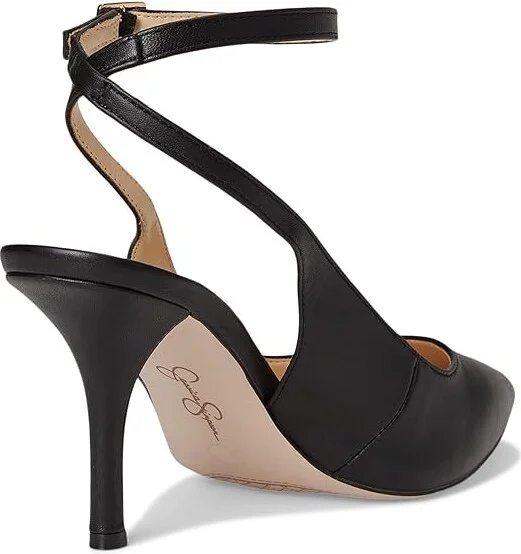 Jessica Simpson Miriale Slingback Ankle Strap Pumps Women's Shoes Black : 10 M, Leather - Image 4
