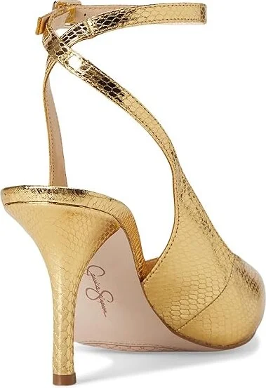 Jessica Simpson Miriale Slingback Ankle Strap Pumps Women's Shoes Black : 10 M, Leather - Image 10