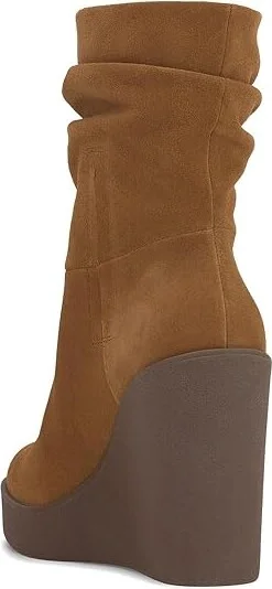 Jessica Simpson Mynette Slouch Wedge Bootie Women's Boots Tuscan Tan : 11 M, Rubber/Suede - Image 4