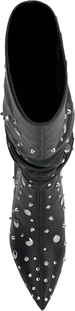 Jessica Simpson Naevy Kitten Heel Slouch Boot Women's Boots Black : 5.5 M, Leather/Rubber - Image 2