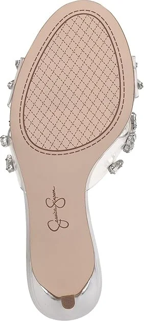 Jessica Simpson Primana Women's Sandals Clear/Silver : 6.5 M - Image 3
