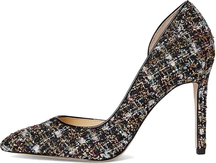 Jessica Simpson Prizma D'Orsay Pump High Women's Heels Black Sparkle Tweed : 11 M, Suede - Image 6