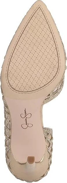 Jessica Simpson Prizma D'Orsay Pump High Women's Heels Champagne : 12 M, Suede - Image 3