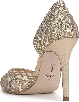 Jessica Simpson Prizma D'Orsay Pump High Women's Heels Champagne : 12 M, Suede - Image 4