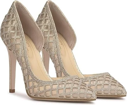 Jessica Simpson Prizma D'Orsay Pump High Women's Heels Champagne : 12 M, Suede