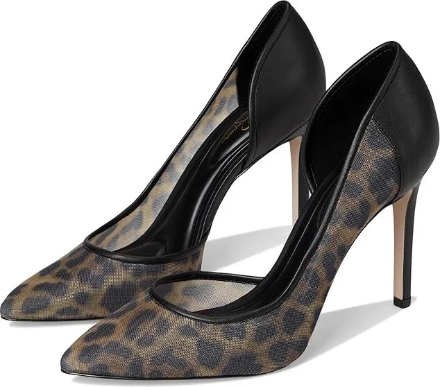 Jessica Simpson Prizma D'Orsay Pump High Women's Heels Natural Leopard : 5.5 M, Suede
