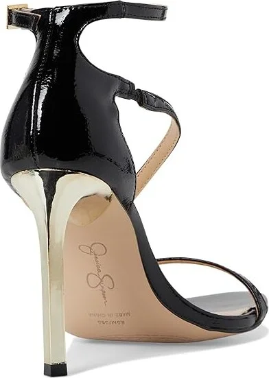 Jessica Simpson Qamille Asymmetrical High Heel Sandals Women's Sandals Black : 9 M, Synthetic - Image 4