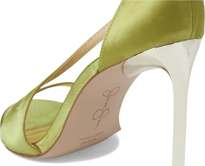 Jessica Simpson Qamille Asymmetrical High Heel Sandals Women's Sandals Meadow Green : 8 M, Synthetic - Image 7