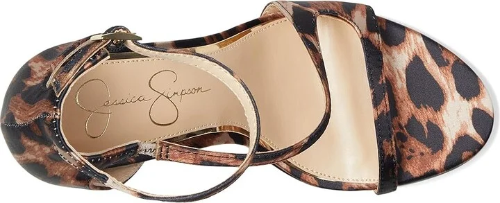 Jessica Simpson Qamille Asymmetrical High Heel Sandals Women's Sandals Natural Leopard : 10 M, Synthetic - Image 2
