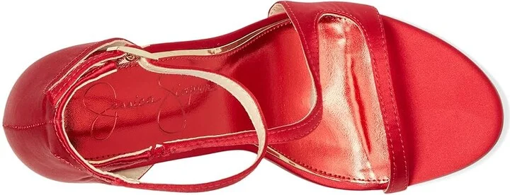 Jessica Simpson Qamille Asymmetrical High Heel Sandals Women's Sandals Red Muse : 9.5 M, Synthetic - Image 2