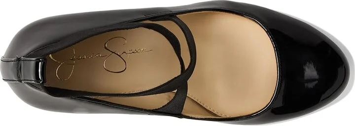 Jessica Simpson Saedra Dress Wedge High Women's Heels Black Patent : 7 M - Image 2