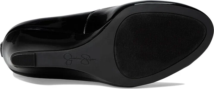 Jessica Simpson Saedra Dress Wedge High Women's Heels Black Patent : 7 M - Image 3