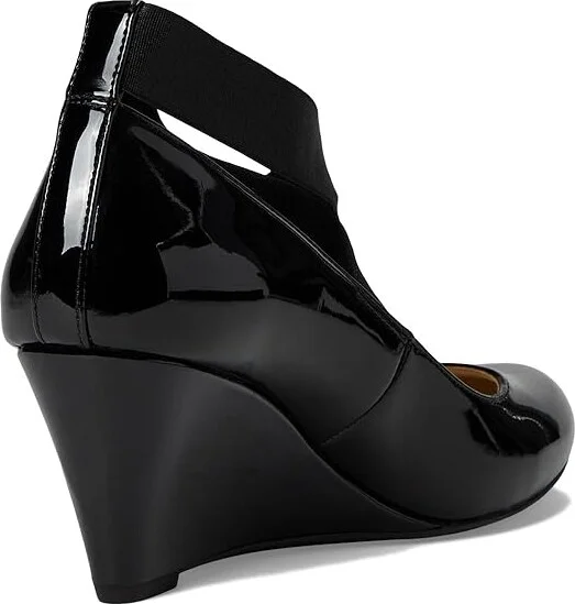 Jessica Simpson Saedra Dress Wedge High Women's Heels Black Patent : 7 M - Image 4